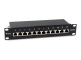 Equip 10" Patchpanel 12x RJ45 Cat6a FTP 1HE schwarz