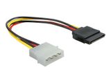 DELOCK Stromkabel SATA 15Pin -> Molex 4Pin Bu/St 0.13m