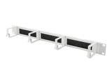 DIGITUS Rangierpanel 1HE 19" 4xBügel mit Bürstenleise grau