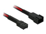 Nanoxia Kabel 3-Pin Verlängerung, 30 cm, schwarz/rot