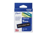 Schriftbandkassette Brother 9mm weiß/schwarz TZE325