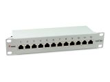 Equip 10" Patchpanel 12xRJ45 Cat6a FTP 1U 500MHz RAL7035