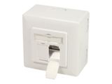 Logilink CAT 6A Auf und Unterputzdose vollgeschirmt RAL 901