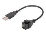 DIGITUS Keystone Modul USB 2.0 USB -> USB Bu/St 16cm