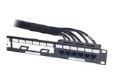 APC Data Distribution Cable, CAT6 UTP CMR 6XRJ-45 Black,