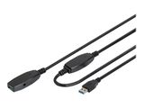 DIGITUS USB 3.0 Aktives Verlängerungskabel 20m, sw