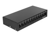DELOCK Keystone Patchpanel 12 Port schwarz